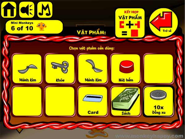 Thu thập các vật phẩm cần thiết