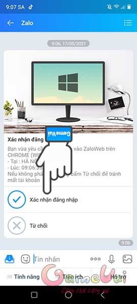 Xác nhận đăng nhập