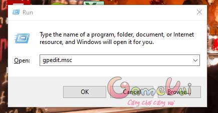 Mở Group Policy Editor