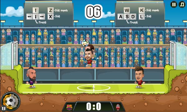 Điều khiển đội bóng thi đấu