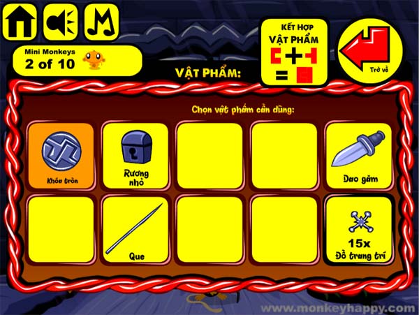 Thu thập các vật phẩm cần thiết