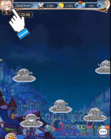 Chạm vào ảnh đại diện