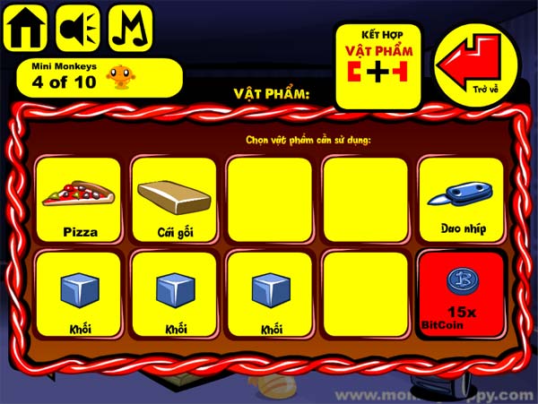 Thu thập các vật phẩm cần thiết