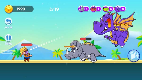 Chế độ Among us bắn khủng long