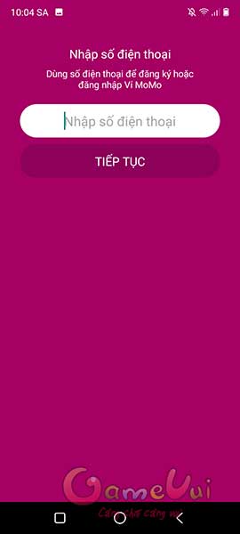 Nhập số điện thoại