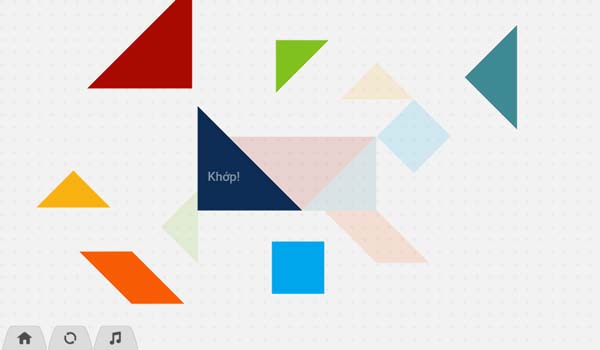 Kéo và thả các mảnh riêng lẻ vào hình mẫu và xoay