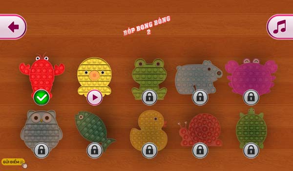 Chọn các level muốn thử thách