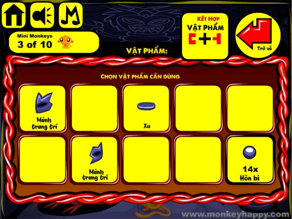 Thu thập các vật phẩm cần thiết