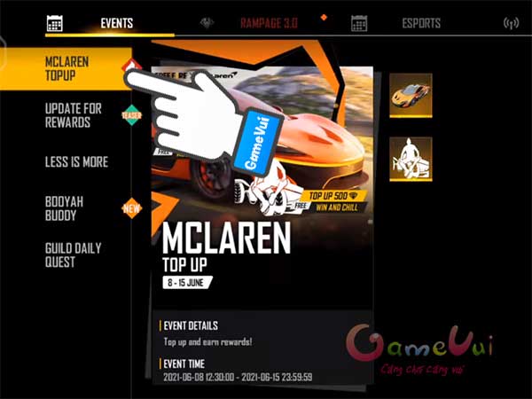 Sự kiện Nạp tiền McLaren