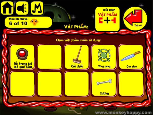 Thu thập các vật phẩm cần thiết