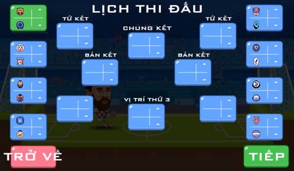 Lịch thi đấu khi tham dự giải đấu