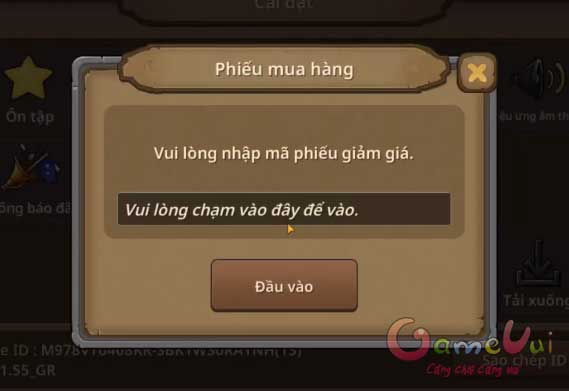 Nhập code