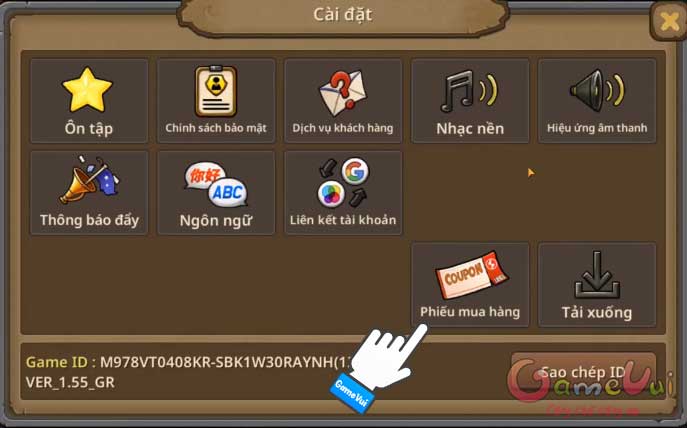 Chọn phiếu mua hàng