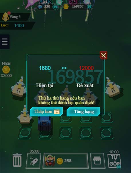 Nâng cấp để đối đầu với đối thủ mạnh hơn