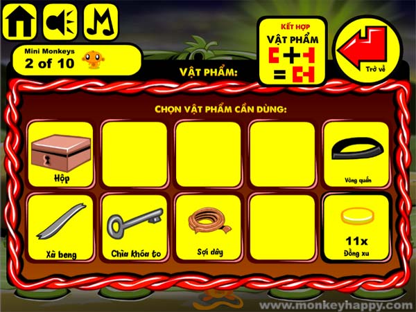 Thu thập các loại vật phẩm cần thiết