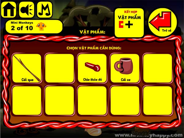 Thu thập các vật phẩm cần thiết