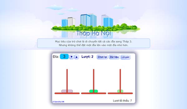 Di chuyển các đĩa thật khéo léo