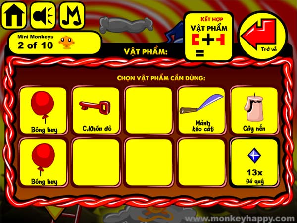 Thu thập các vật phẩm cần thiết