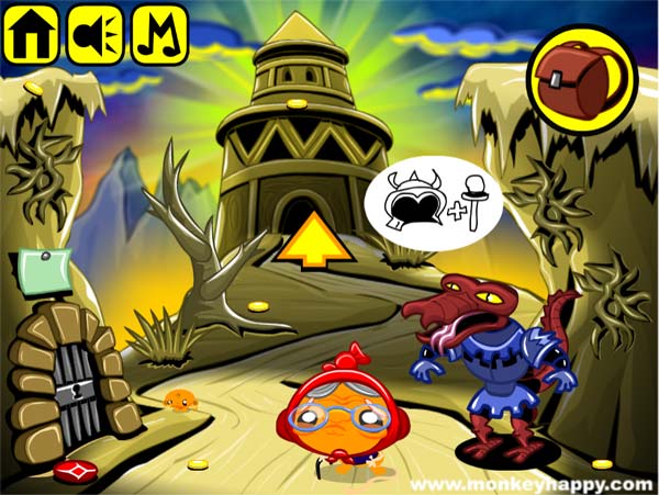 Chơi game Chú khỉ buồn: Quái vật Robot - GameVui