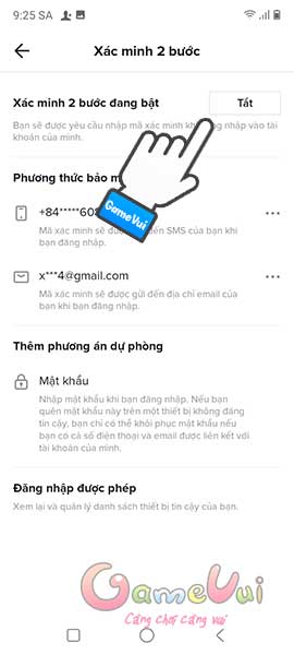 Bỏ xác minh 2 bước
