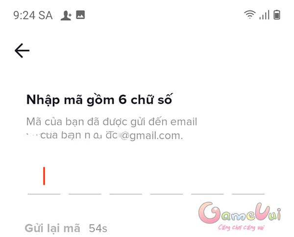 Nhập mã xác minh