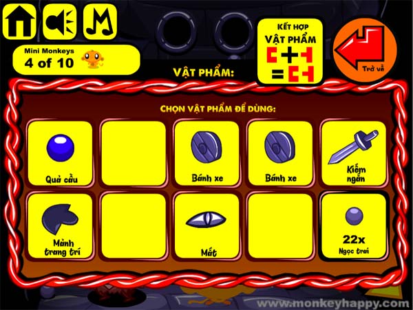 Thu thập các vật phẩm cần thiết