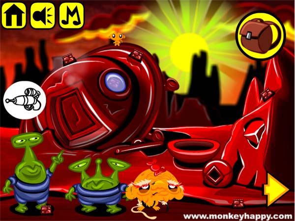 Chơi game Chú khỉ buồn: Người tí hon màu xanh - GameVui