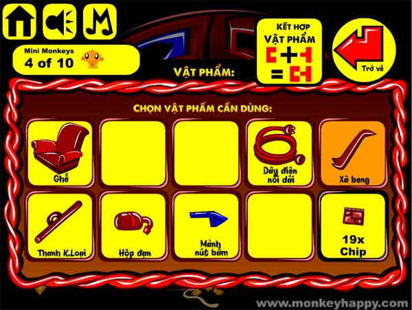 Thu thập các vật dụng