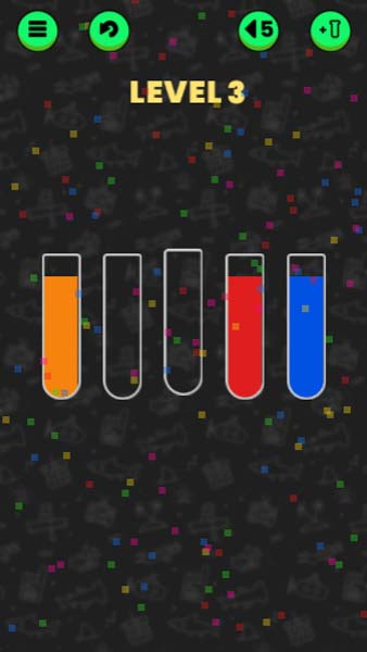 Chia đúng các lọ nước chứa cùng màu