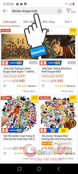 Tìm kiếm món hàng