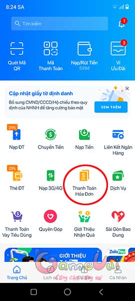 Thanh toán hóa đơn