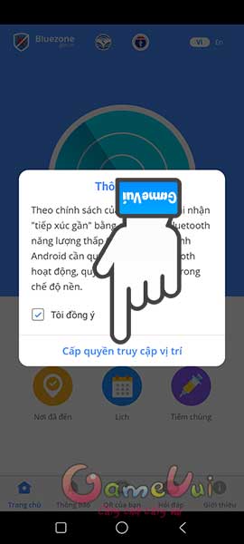 Cấp quyền truy cập vị trí