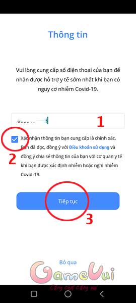 Nhập số điện thoại