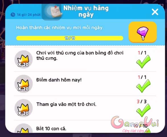 Nhiệm vụ hàng ngày