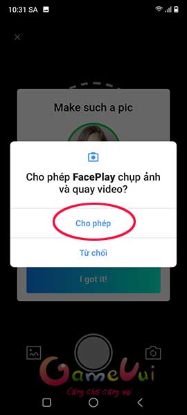 Cho phép quay phim và chụp ảnh