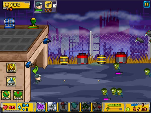 Phòng thủ zombie dưới mặt đất