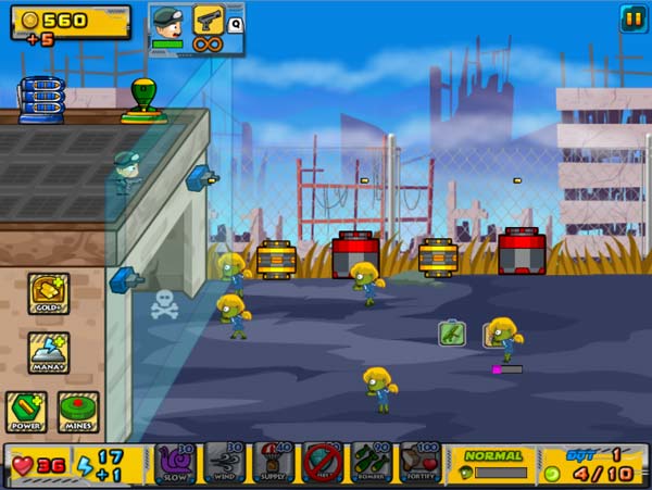 Lên tầng 2 căn cứ để bắn Zombie trên cao