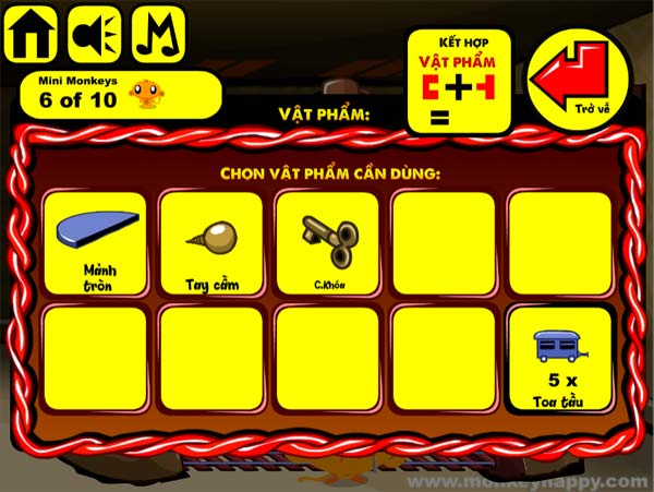 Thu thập các vật phẩm cần thiết