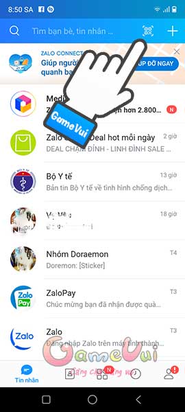 Chạm biểu tượng mã QR