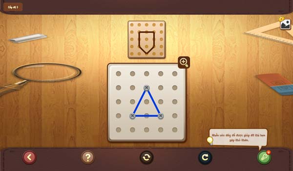 Nối các móc dây vào điểm trên khung