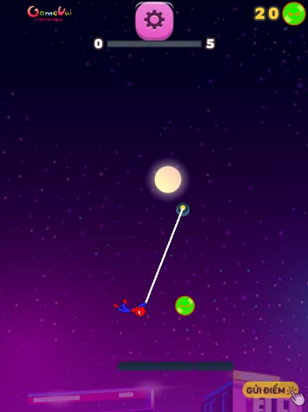 Bắn tơ nhện vào những điểm móc cố định