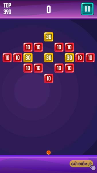 Nhiệm vụ là phải phá vỡ các ô gạch xuất hiện trên màn hình