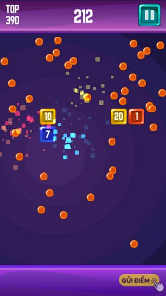 Hãy bắn bóng phá vỡ ô gạch thật khéo léo