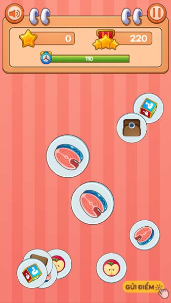 Nhanh tay nối những hình đồ vật, hoa quả... giống nhau