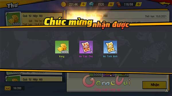 Nhận quà thành công