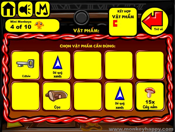 Thu thập các mảnh vật phẩm cần thiết