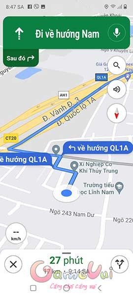 Đi theo giọng nói chỉ đường