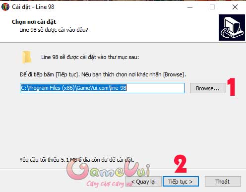 Chọn đường dẫn