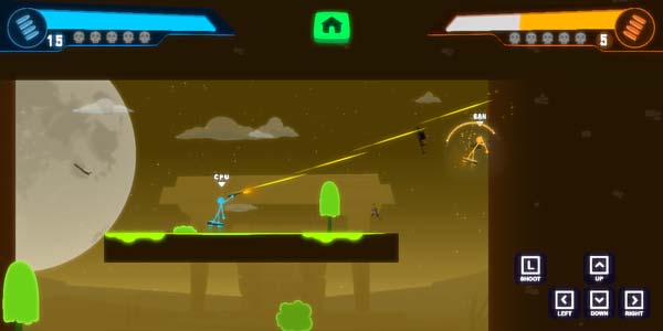 Điều khiển nhân vật nhặt vũ khí và chiến đấu