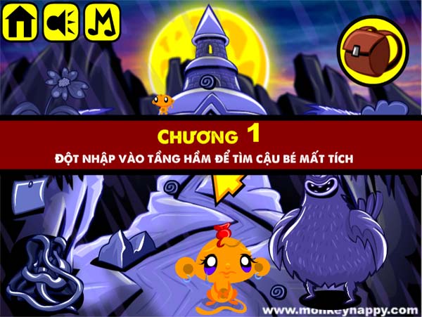 Chơi game Chú khỉ buồn 558 - GameVui